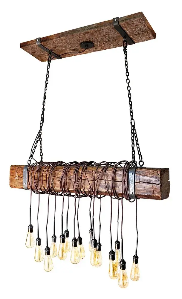 Log Custom Chandelier