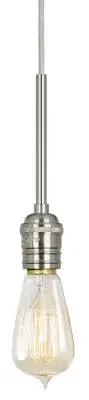 Retro Edison LED Pendant in Polished Nickel