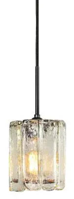 Pendant Xylo Clear Glass Bronze Black Cord 120v 60W Retro Edison