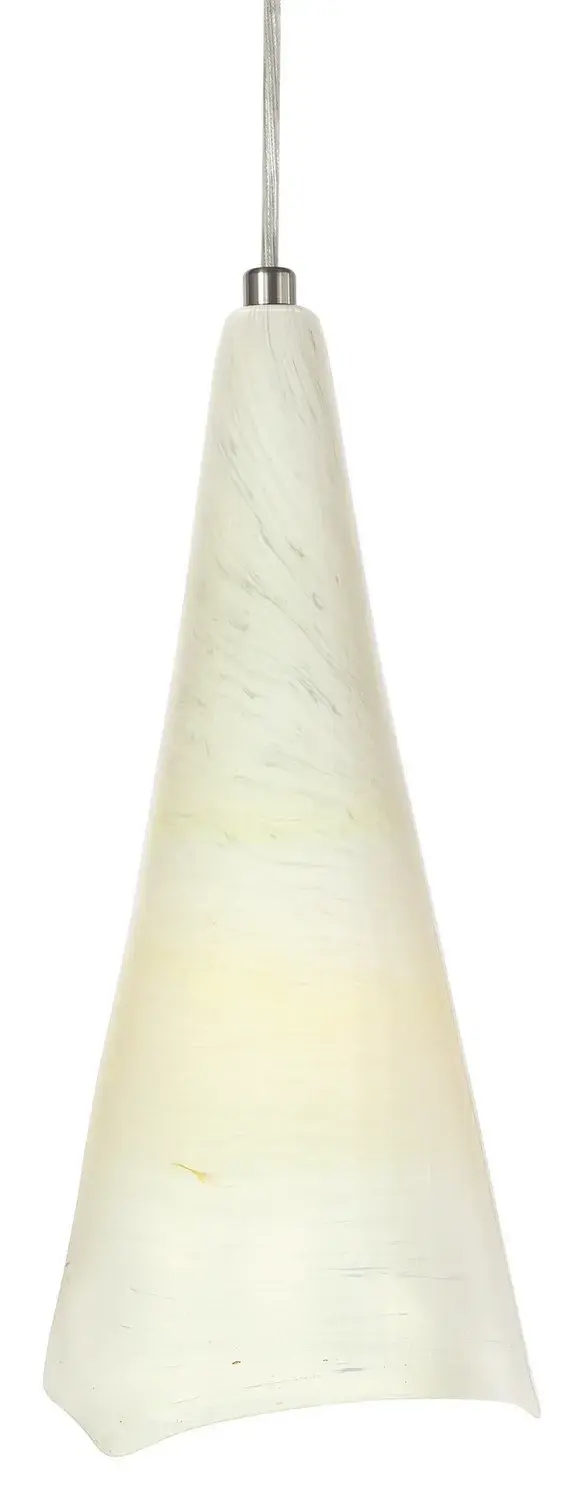 Elegant Opal Glass Pendant with Organic Swirl Design