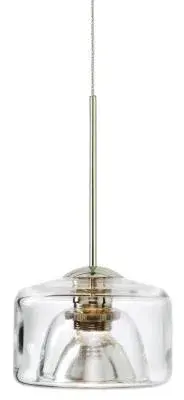 Pendant Krypto Clear Polished Nickel MR16 Hal 35W 1600lm For Cable