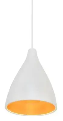 Aluminia LED Pendant in White Gold