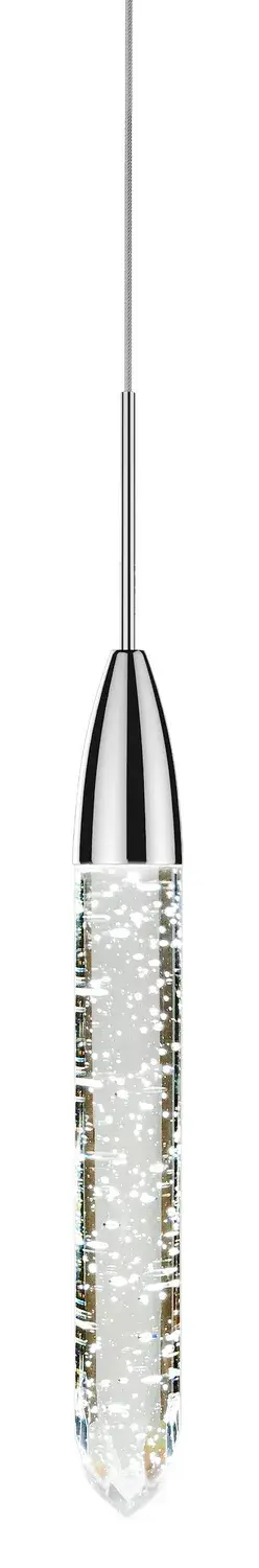 The Stilo LED Pendant combines contemporary design with energy-efficient integrated LED technology. Its streamlined chrome finish and compact profile make it ideal for task lighting and accent applications.