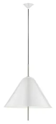 Pendant Spin Matte White with Satin Nickel Hardware E12 Base LED 3x5W Teardrop