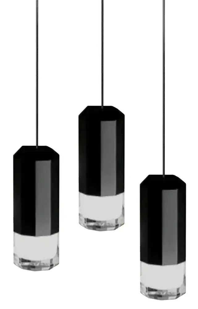 Glass Pendant Light in Black