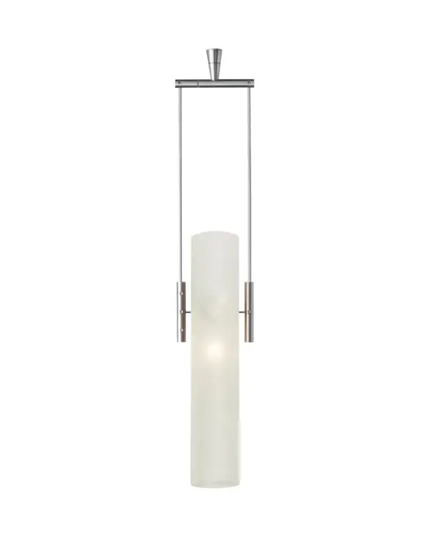 The Top 1 Pendant offers clean contemporary styling with a satin nickel finish and choice of frost or amber glass shades. Its compact size and neutral finish make it adaptable to various interior styles.