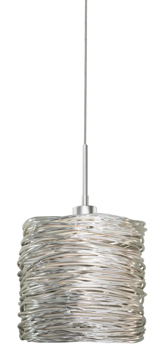 Compact Silver Coil Pendant Adds Modern Sparkle to Small Spaces