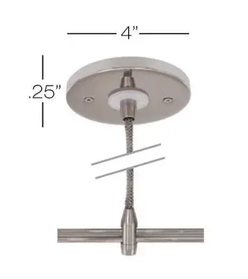 Monorail Surface Mount Elec. Transformer120V/60W 12V AC No Load LED and Halogen Satin Nickel