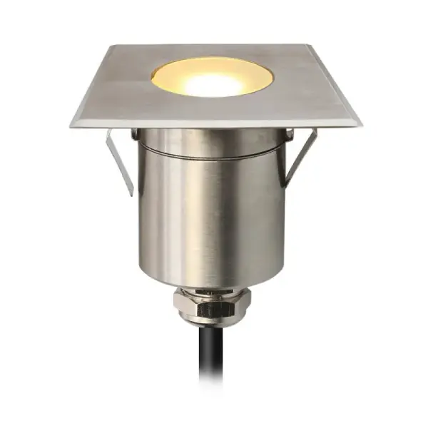 This compact 2-inch square LED step light combines modern aesthetics with practical illumination. The durable stainless steel construction ensures longevity in both indoor and outdoor applications.