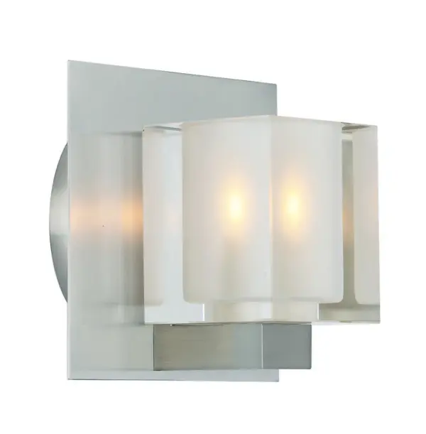 Crystal Cube Wall Sconce in Clear