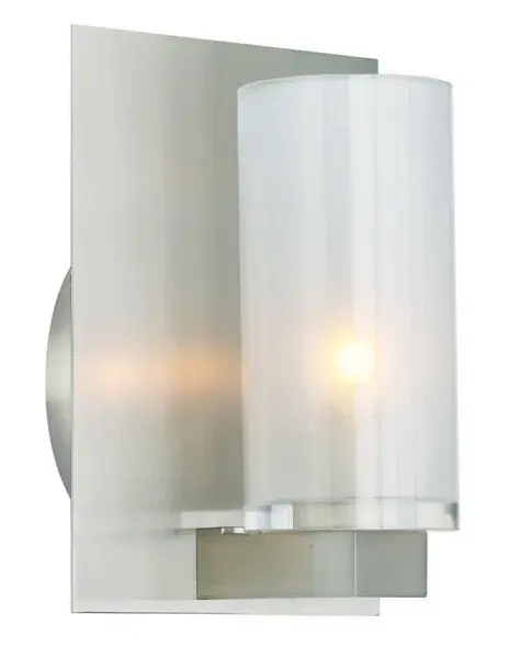 Crystal Cylinder Wall Sconce in Clear