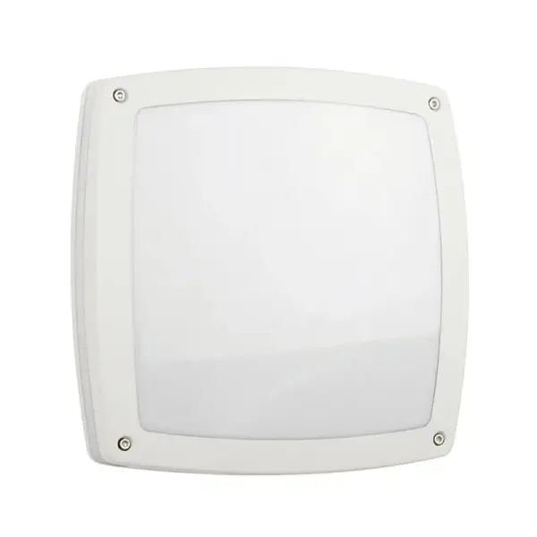 The Lux Square Open work light delivers focused illumination with integrated LED technology. Its minimalist square frame and white finish complement contemporary workspaces while providing efficient task lighting.