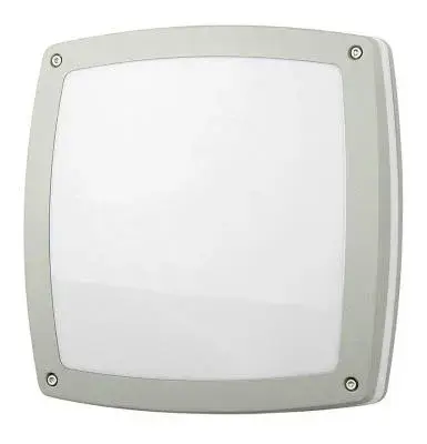 Outdoor Wall Lux Square Open Silver DOB 30W LED