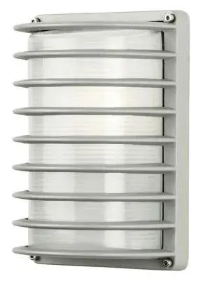 Outdoor Wall Basis Rectangular Grid Silver 17W LED DOB