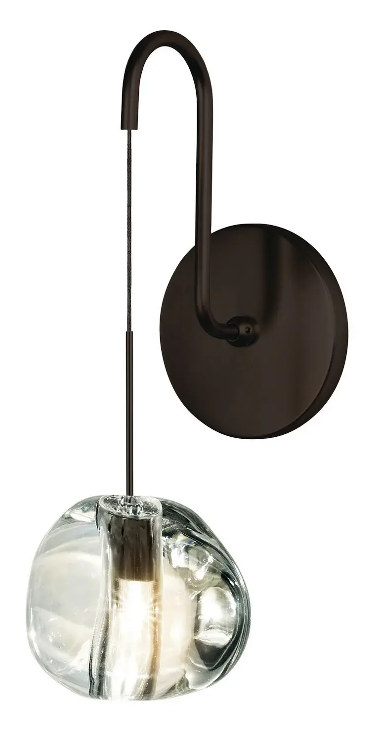 Contemporary Chrome Wall Sconce with Sculptural Blob Design