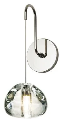 Blob II Clear Glass Wall Sconce in Polished Nickel