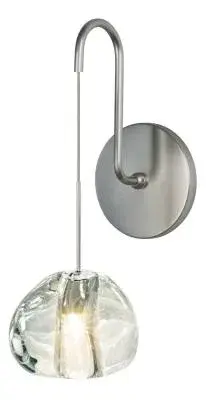 Wall Sconce Blob II Clear Glass Satin Nickel Hal 10W G4 120lm