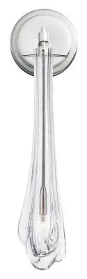 Wall Sconce Dew Drop Clear Polished Nickel LED G4 JC 2W 110lm