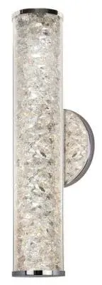 Wall Sconce Jazz Venti Crystal Clear Polished Chrome 5.9W Linear 3000K
