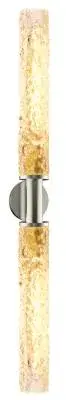 Wall Sconce Firenze Dual Clear Crystal Satin Nickel E26 Incandescent T10 60W
