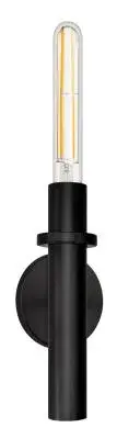 Wall Sconce Firenze Vintage Black LED 6W Clear ST64 2700K 500lm