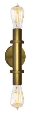 Firenze Vintage Dual Satin Brass LED Wall Sconce
