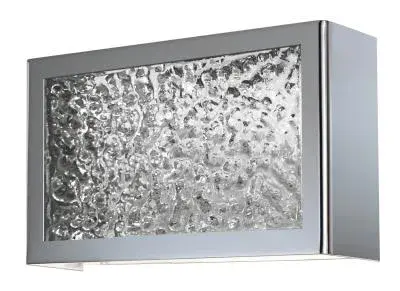 Wall Sconce Ventana Glacier Glass Polished Chrome AC LED 2x13W 90CRI 3000K 2400lm