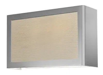 Wall Sconce Ventana Textile Fabric Satin Nickel AC LED 2x13W 90CRI 3000K 2400lm
