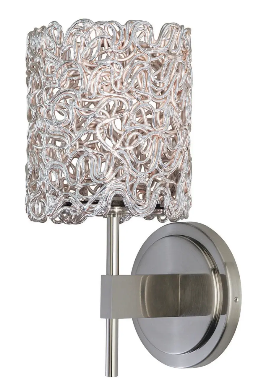 Sleek Silver Wall Sconce with Contemporary Sparkle