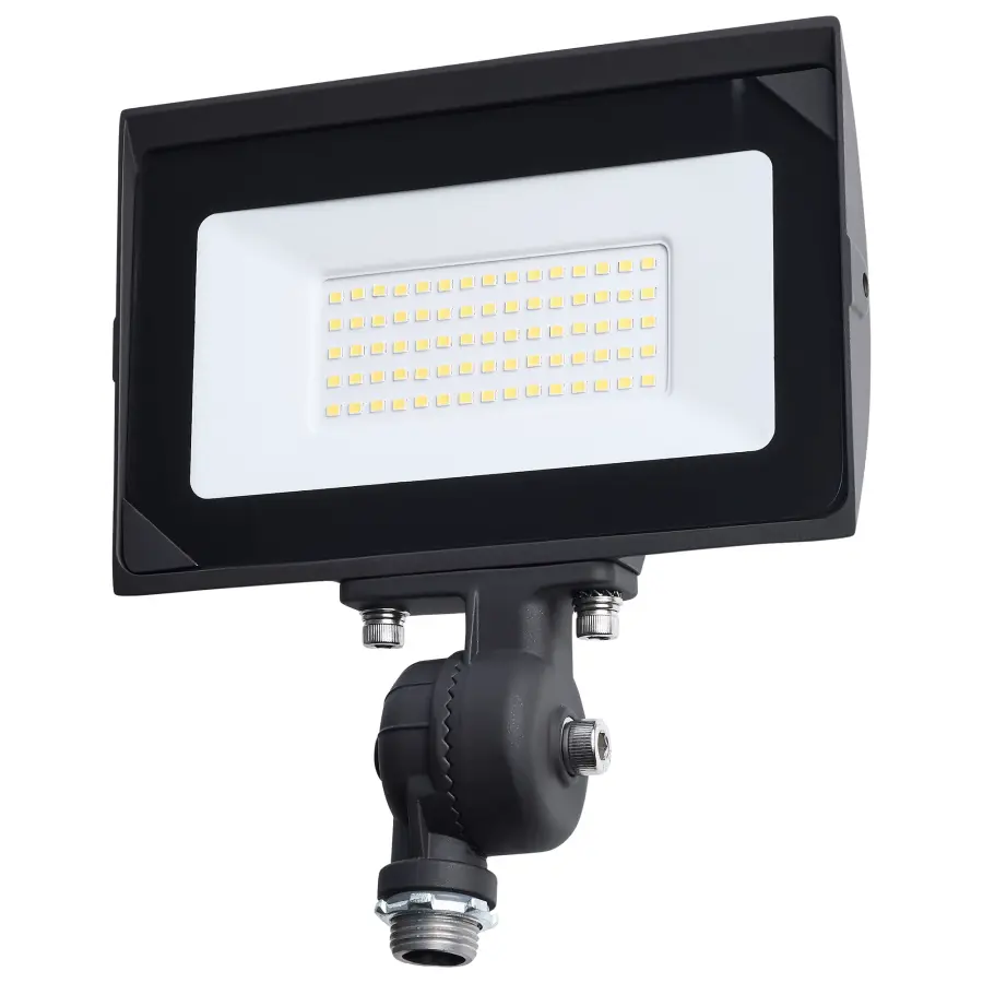 50 Watt LED DOB Tempered Glass Flood Light - 5000K CCT - Bronze Finish - Image 1