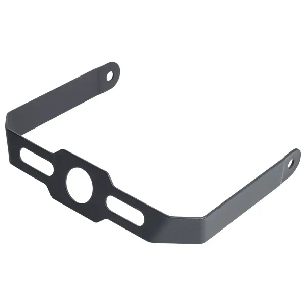 The SATCO NUVO yoke mount is designed for use with 50 watt tempered glass flood lights. This accessory provides a secure mounting option that allows fixtures to be positioned at the desired angle for optimal illumination. Finished in bronze, it offers a durable solution for commercial and industrial installations.