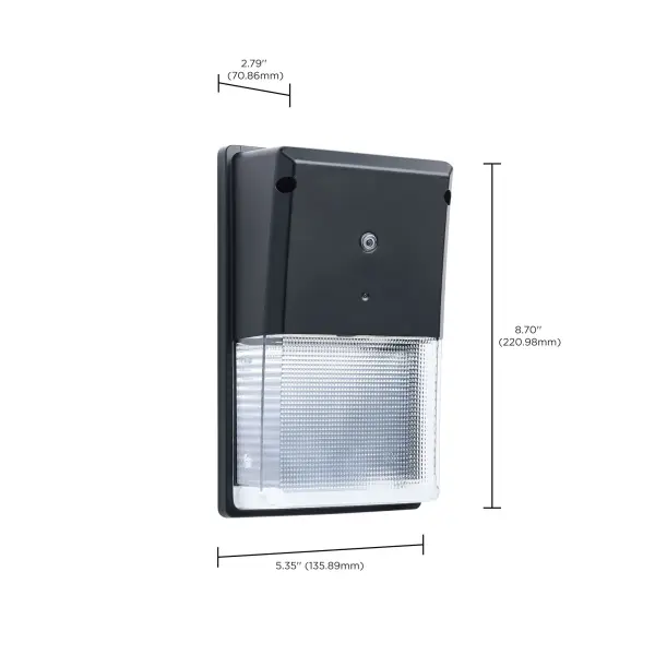 Turtle Safe Wall Pack - 20 Watt - 4000K CCT - Black Finish - Amber Light - Image 12