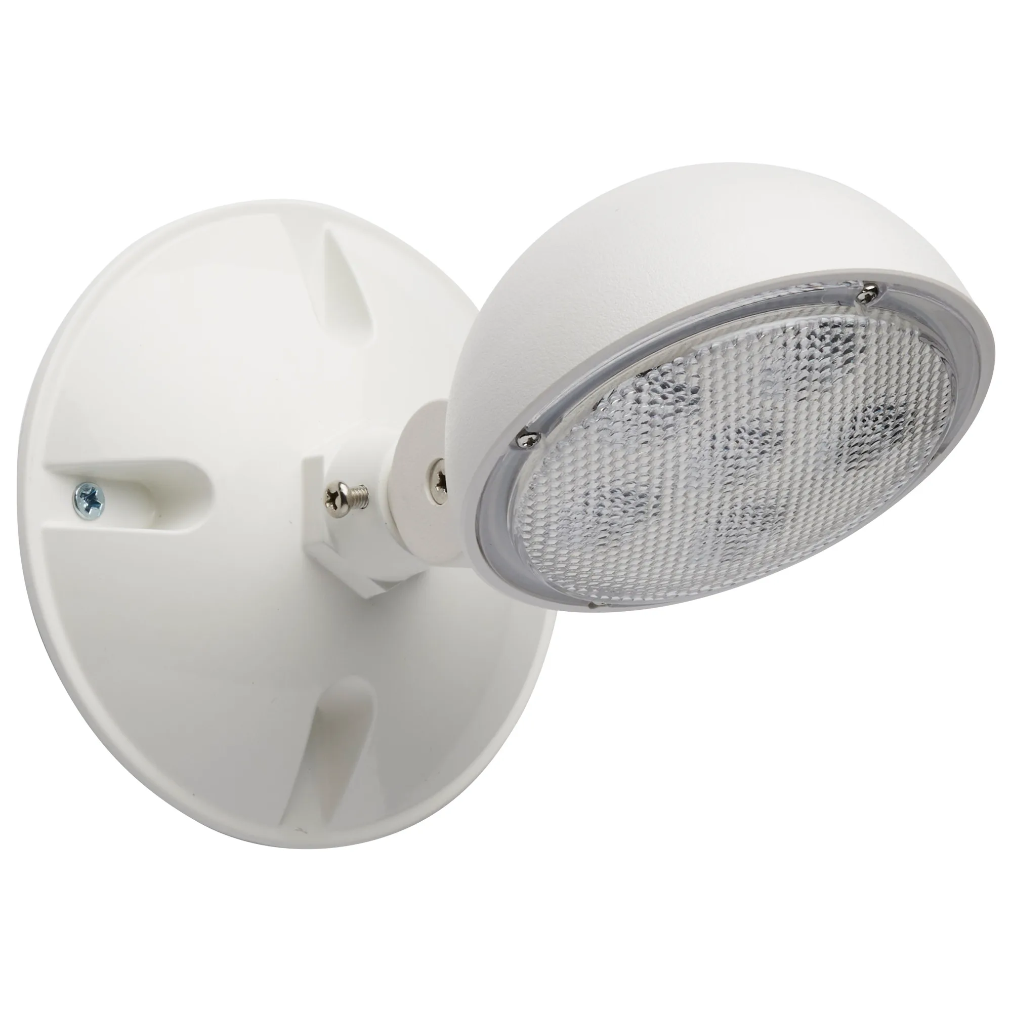 Remote Emergency Light - Weatherproof Low Power Single Head - 3-12V 0.75W - White Finish