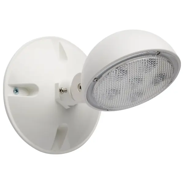 Remote Emergency Light - Weatherproof Low Power Single Head - 3-12V 0.75W - White Finish - Image 1