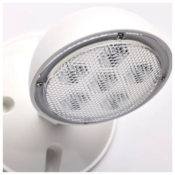 Remote Emergency Light - Weatherproof Low Power Single Head - 3-12V 0.75W - White Finish - Image 5