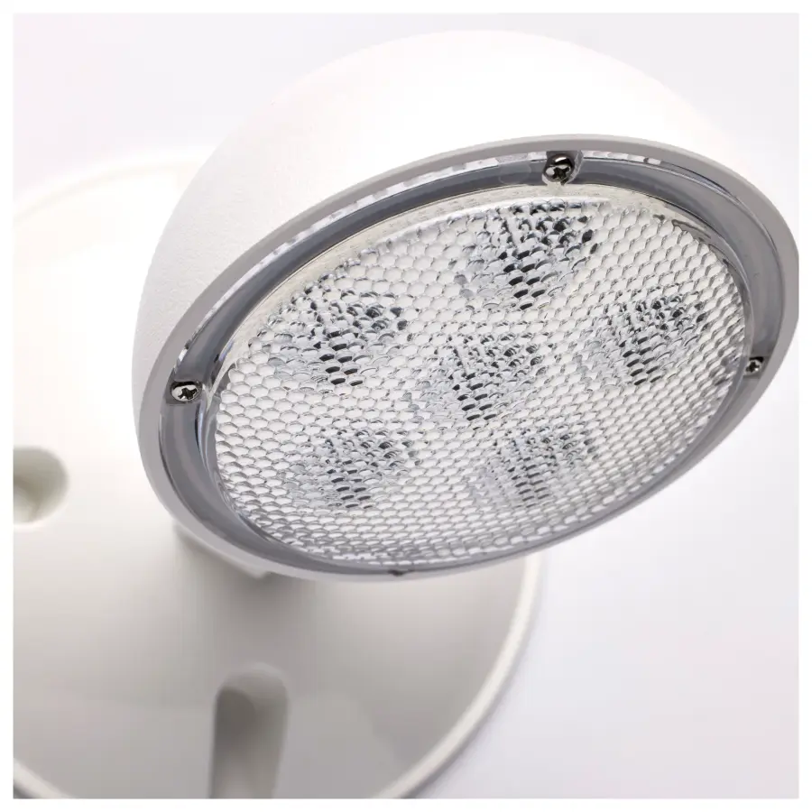 Remote Emergency Light - Weatherproof Low Power Single Head - 3-12V 0.75W - White Finish - Image 5