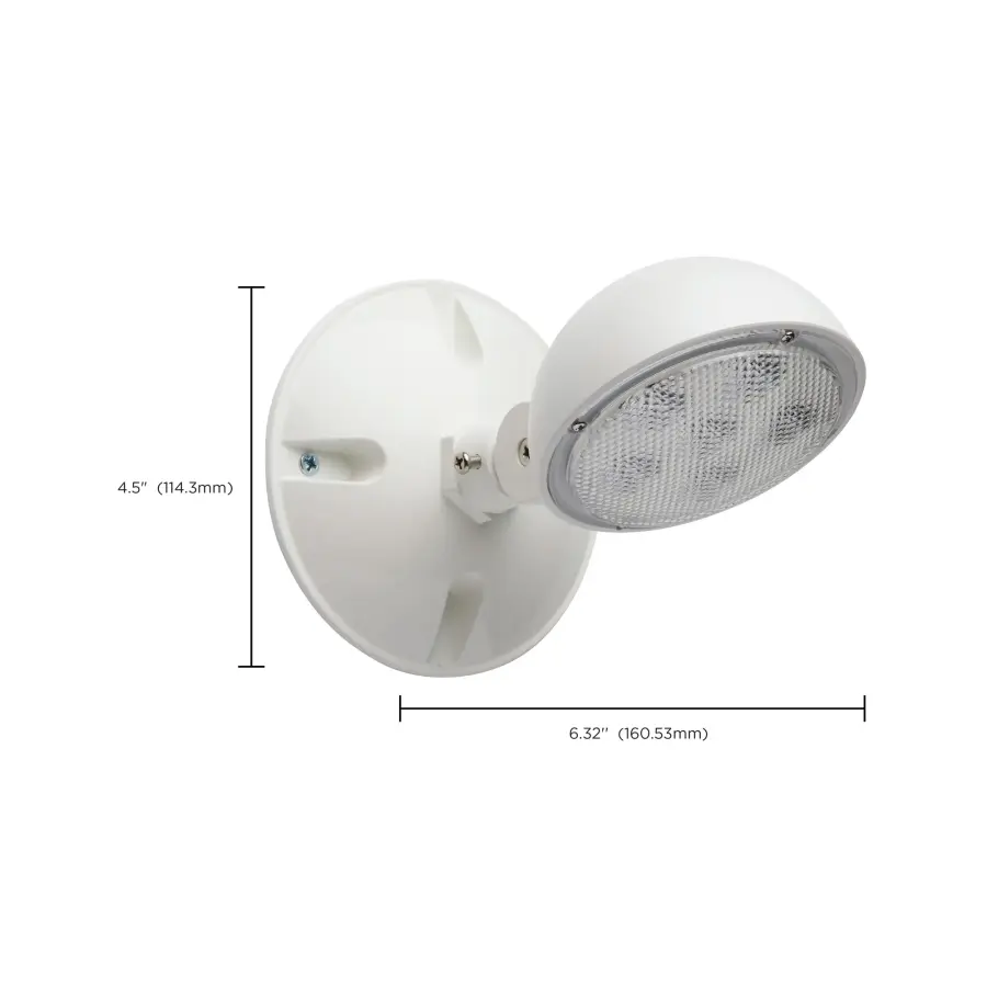 Remote Emergency Light - 0.75 Watt - Weatherproof Low Power Single Head - White Finish - 3.6 Volt - Image 12