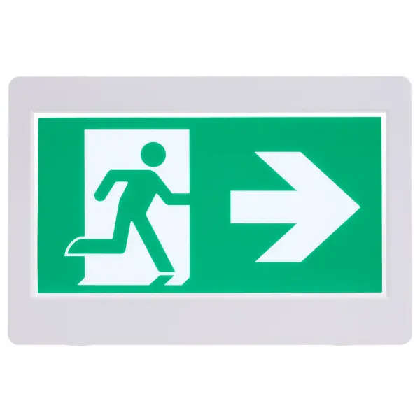 Running Man Green Exit Sign - 120-347V - 2HR backup - Single/Dual Face - Universal Mounting - Thermoplastic - Image 2