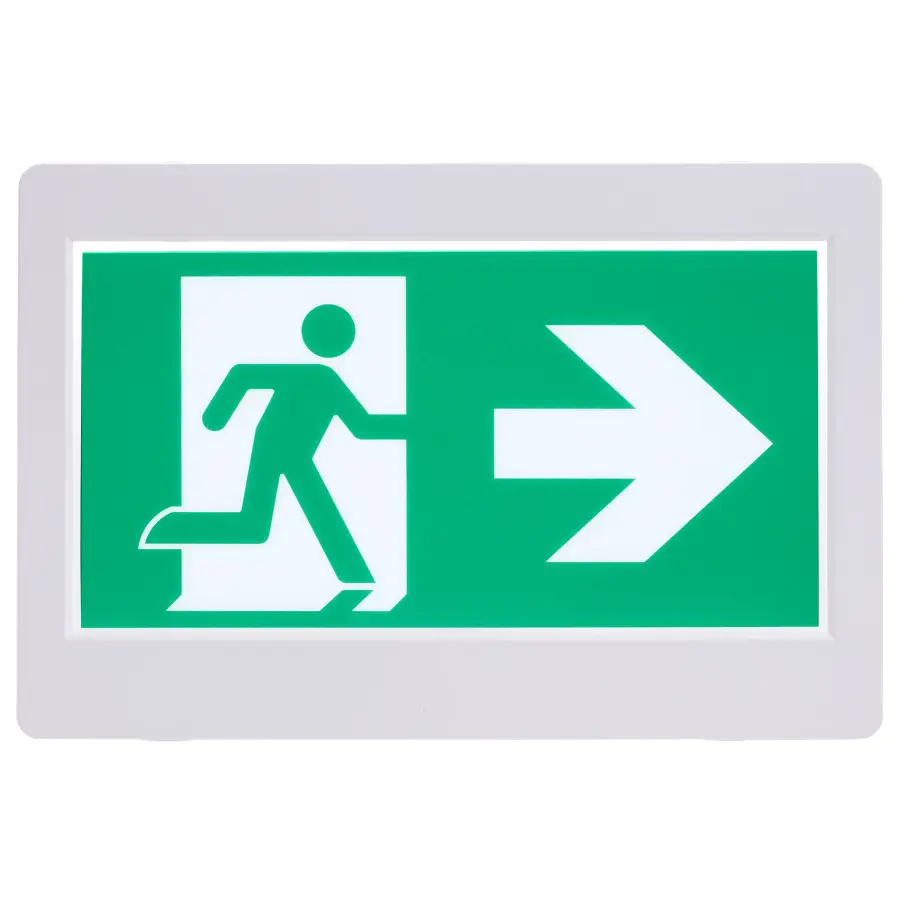 Running Man Green Exit Sign - 120-347V - 2HR backup - Single/Dual Face - Universal Mounting - Thermoplastic - Image 2