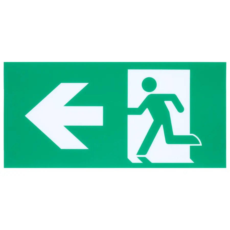 Running Man Green Edge Lit Exit Sign - 120-347V - 2HR backup - Single/Dual Face - Universal Surface or Recessed Mounting - Pivoting Panel - Image 5