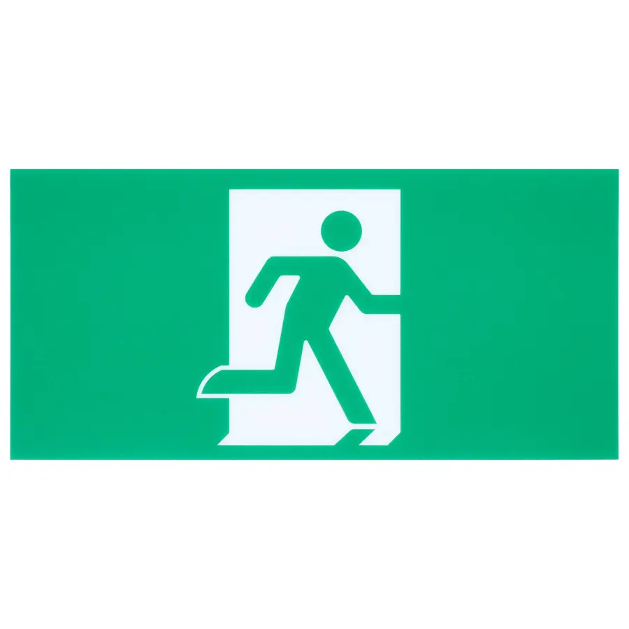 Running Man Green Combo Edge Lit Exit Sign/Emergency Light - 120-347V - 2HR backup - Single/Dual Face - Premium Flush Recessed Mounting - High Output lamps - Image 6