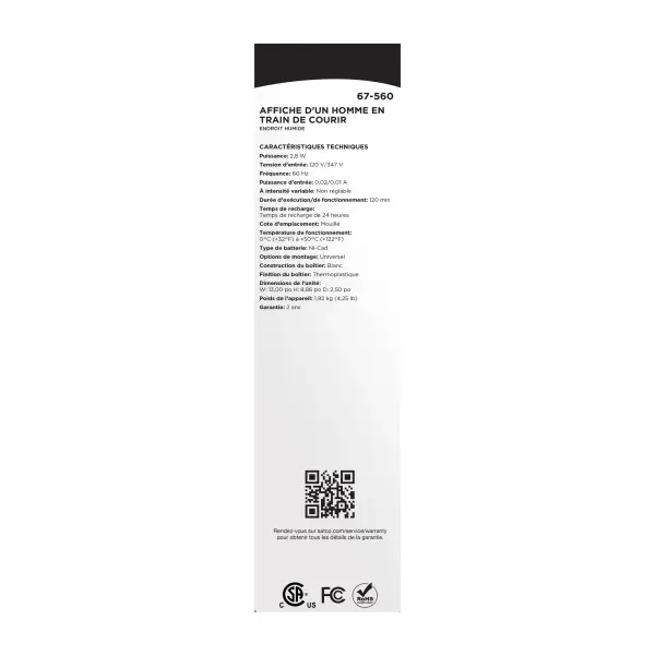 Running Man Green Exit Sign - 120/347V - 2HR backup - Single/Dual Face - Universal Mounting - Wet Location - Image 11