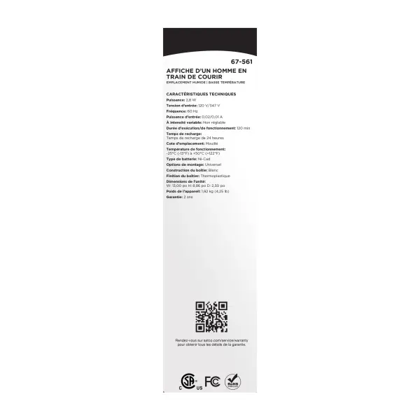 Running Man Green Exit Sign - 120/347V - 2HR backup - Single/Dual Face - Universal Mounting - Wet Location - Low Temperature - Image 11