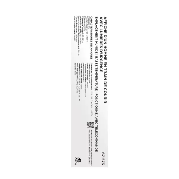 Running Man Green Combo Exit Sign/Emergency Light - 120/347V - 2HR backup - Single/Dual Face - Universal Mounting - Wet Location - Low Temperature - Remote-Capable - Image 10