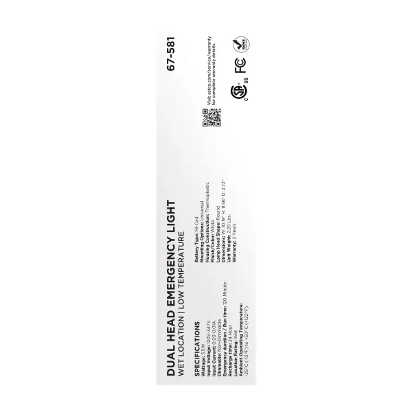 Emergency Light - 120-347V - 2HR Backup - Universal Mounting - Wet Location - Low Temperature - Image 6