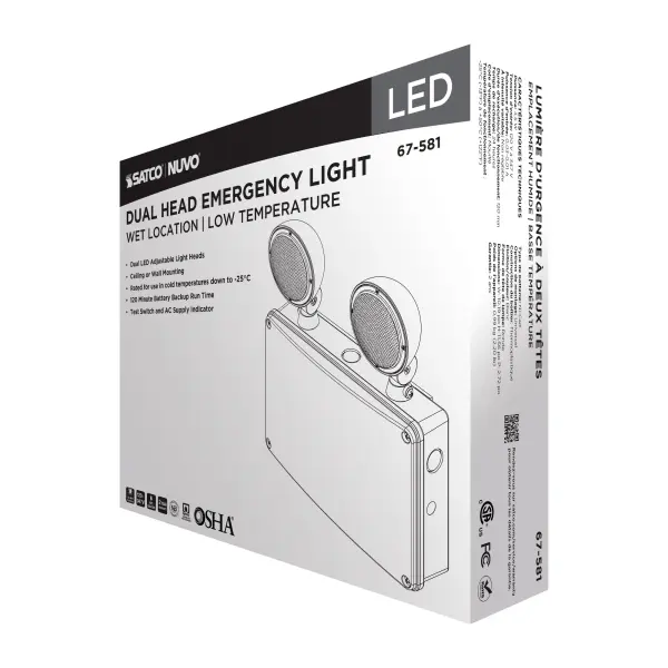 Emergency Light - 120-347V - 2HR Backup - Universal Mounting - Wet Location - Low Temperature - Image 7