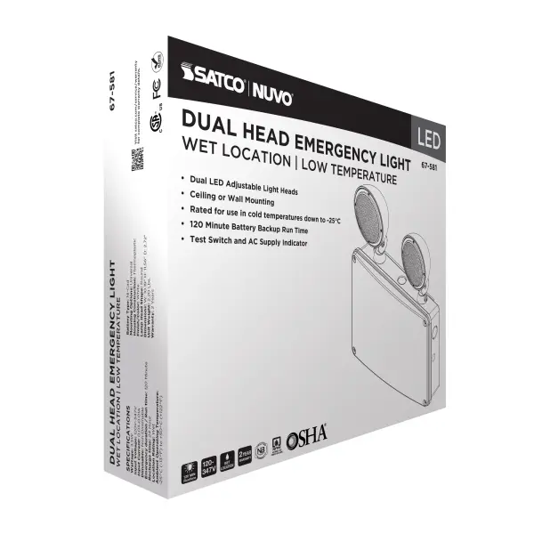 Emergency Light - 120-347V - 2HR Backup - Universal Mounting - Wet Location - Low Temperature - Image 8