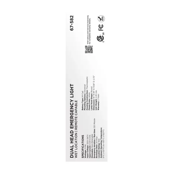 Emergency Light - 120-347V - 2HR Backup - Universal Mounting - Wet Location - Remote Compatible - Image 6