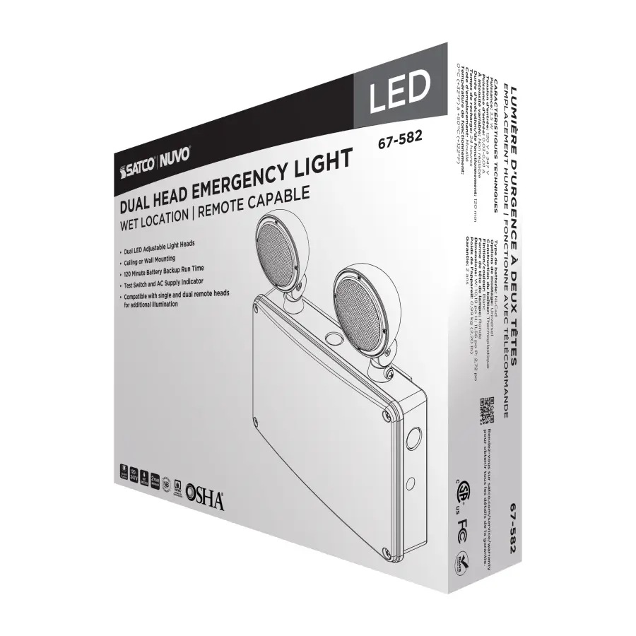 Emergency Light - 120-347V - 2HR Backup - Universal Mounting - Wet Location - Remote Compatible - Image 7