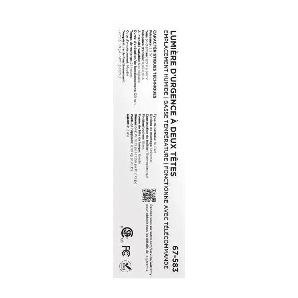 Emergency Light - 120-347V - 2HR Backup - Universal Mounting - Wet Location - Low Temperature - Remote Compatible - Image 5